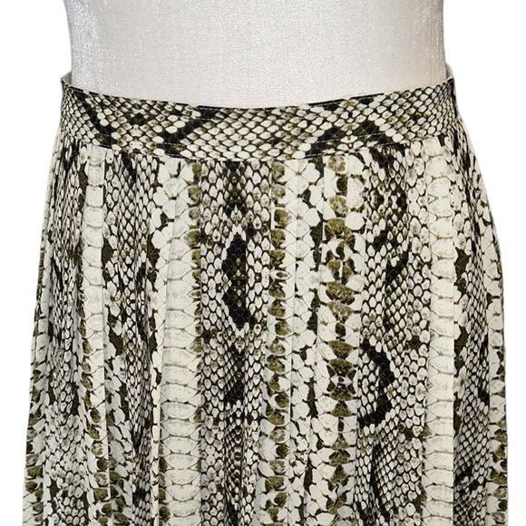 J. Crew Snakeskin Python Pleated A-Line Midi Slip Skirt - 8 - Picture 6 of 15